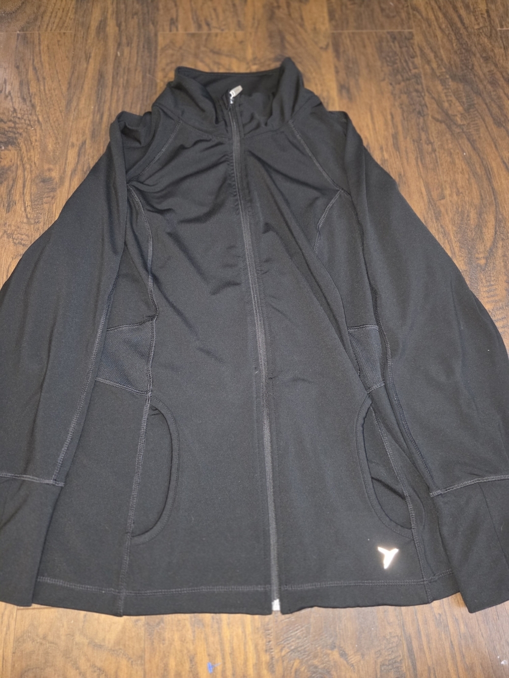 Old Navy Black Full-Zip Active Zip-up Hoodie